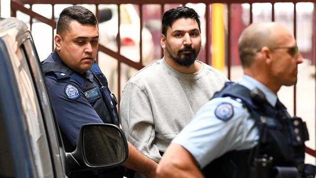 Dimitrious Gargasoulas is escorted from a prison van. Picture: AAP
