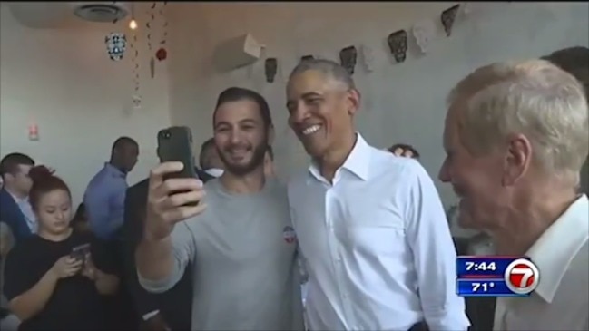 Obama stops for a taco and receives rock star treatment