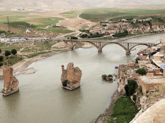 Historical city Hasankeyf, Turkey, view.