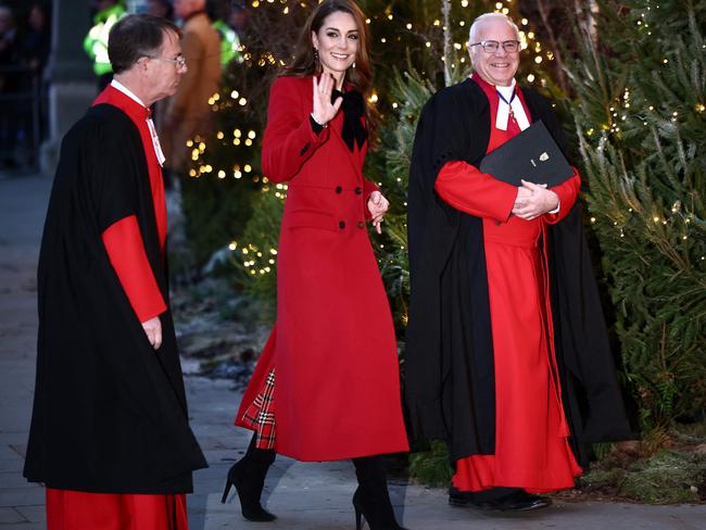 Catherine, Princess of Wales arrives to attend the "Together At Christmas" Carol Service" at Westminster Abbey in London. Picture: AFP