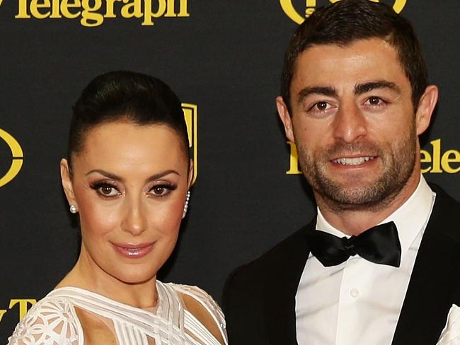 SYDNEY, AUSTRALIA - SEPTEMBER 29: Anthony Minichiello and Terry Biviano arrive at the Dally M Awards at Star City on September 29, 2014 in Sydney, Australia. (Photo by Matt King/Getty Images)