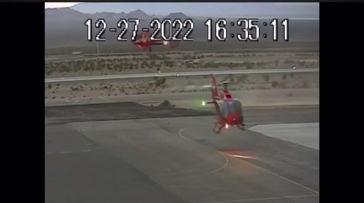 Vision of helicopter crash-landing in Nevada