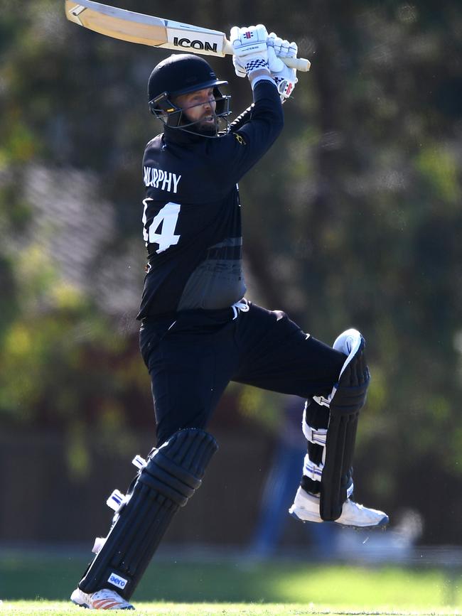 Liam Murphy hitting out for Brunswick.