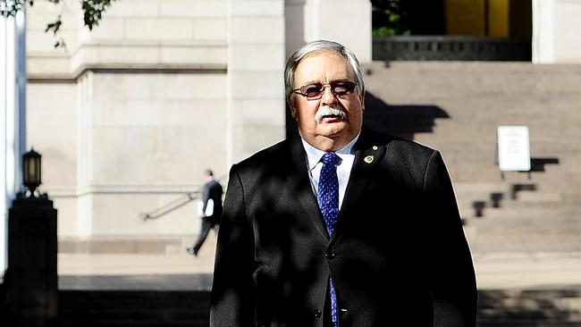 Former NSW RSL President Don Rowe at the Hyde Park ANZAC Memorial. Picture: John Appleyard