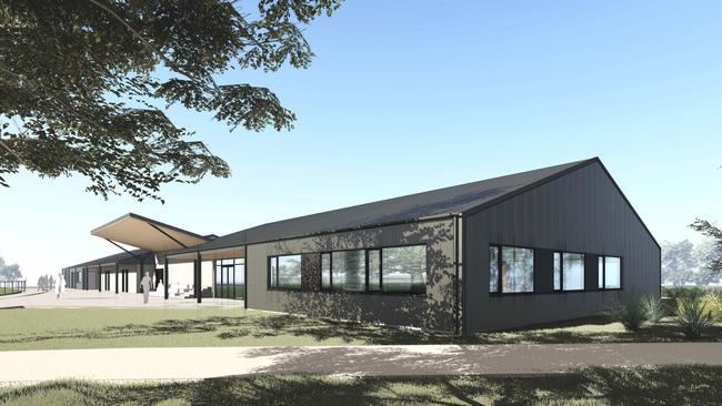 An artist's impression of the new pavilion to be built at Ford Park in Ivanhoe as part of a $68 million North East Link package. Picture: Supplied.