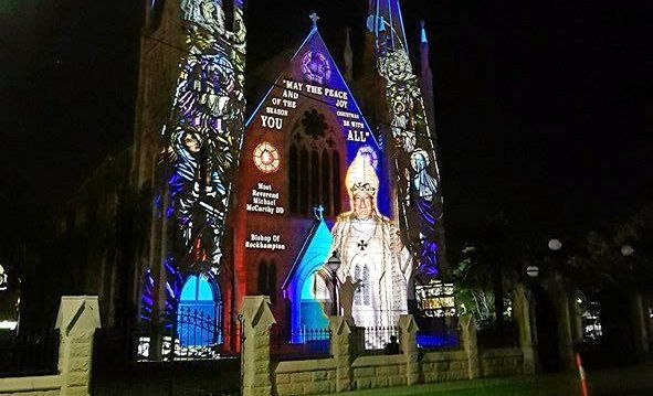 Photos of the Lights of Christmas display at the Rockhampton St Jospeh's Cathedral. Picture: Matthew Standing