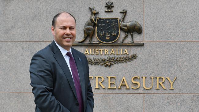 Treasurer Josh Frydenberg in Canberra on Monday. Picture: Getty Images