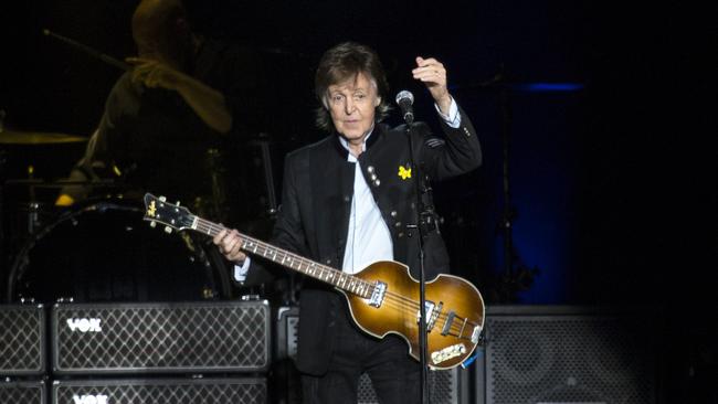 Paul McCartney reproduced the brilliance of A Day in The Life’s middle eight at his last Australian concert. Picture: AAP