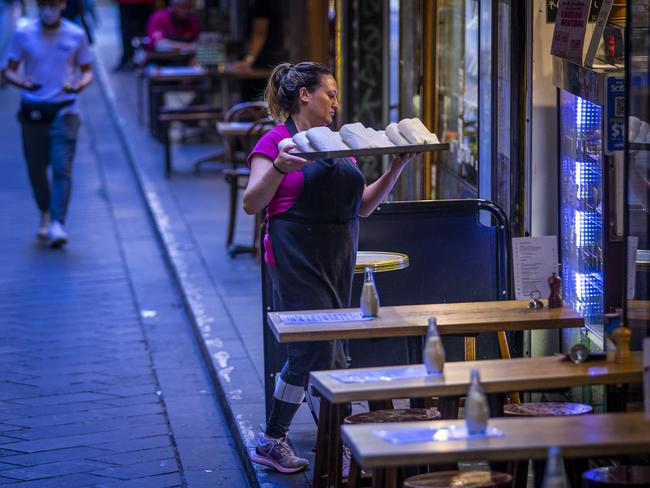 Cafes in the CBD slowly reopening this month. Picture: Getty Images