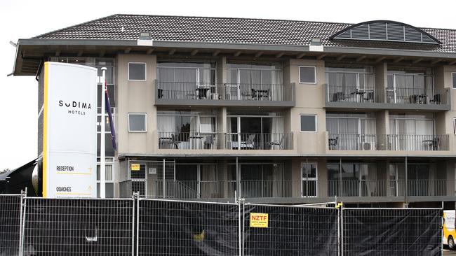 The Sudima Hotel in Rotorua which is currently used to isolate returning New Zealanders. Picture: Getty Images