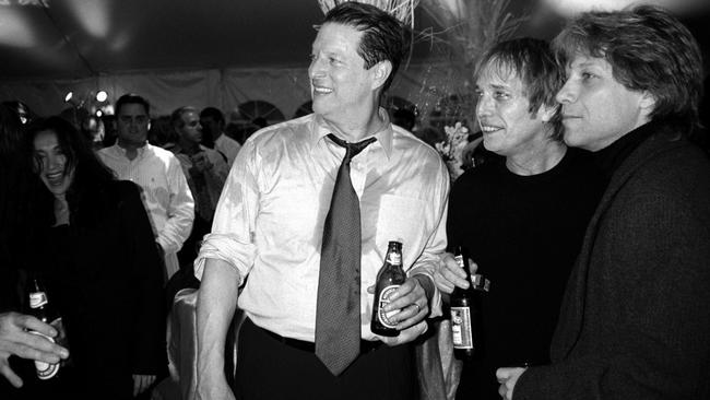 Al Gore with rock stars Jon Bon Jovi, right, and Tom Petty at a party in Washington after he conceded.