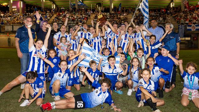 Hellenic women defeated Olympic 5-0 in the 2025 GleNTi Cup, June 3, 2025. Picture: Pema Tamang Pakhrin