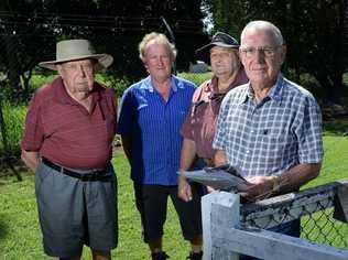 Concerned Kruger St residents Al Smith, Paul Denman, Phil Smith and Bill McCrea are worried about the proposed development. Picture: Rob Williams