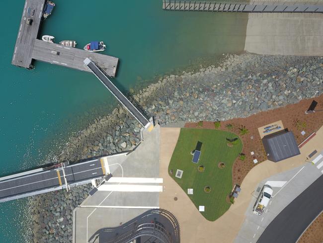 Aerial view of the reconstructed Shute Harbour Marina. Picture: Vassallo Construction