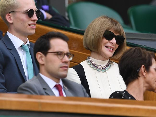 Vogue editor Anna Wintour was on hand to watch Rafael Nadal play.