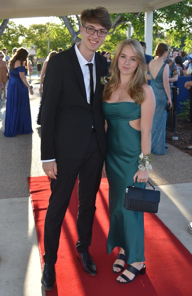 Sam Coffee and Ella Hardstaff at the Mountain Creek State High School formal on November 18, 2022. Picture: Sam Turner