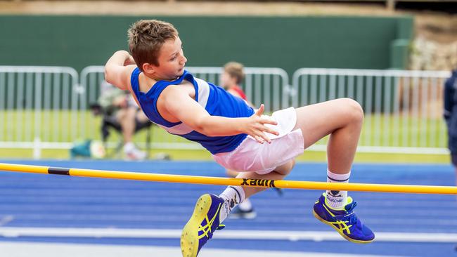 Nicholas Shalders from Churchie at the GPS 2021 Junior Track &amp; Field Championships - Picture: Richard Walker