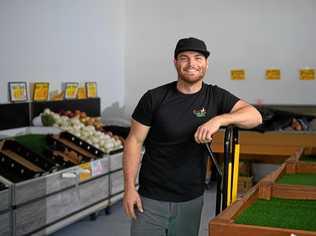 PRODUCING THE GOODS: Clint Borghardt has moved Clint's Farm Fresh Produce into a new shopfront in Ipswich. It is set for its grand opening next weekend. Picture: Rob Williams