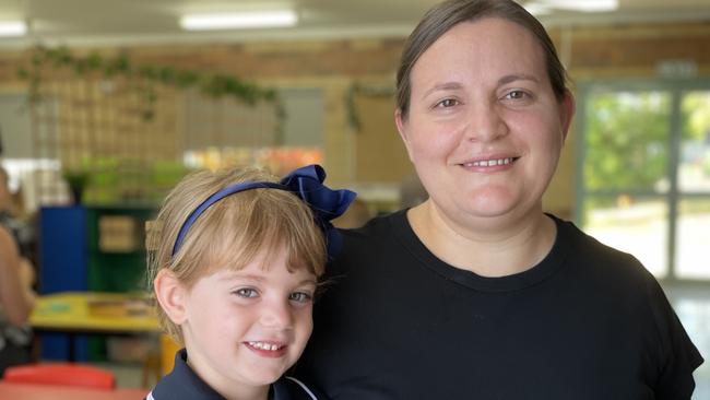 Nicole Rixon and Helen Price – Cooloola Christian College prep students on first day, Monday January 22, 2024.