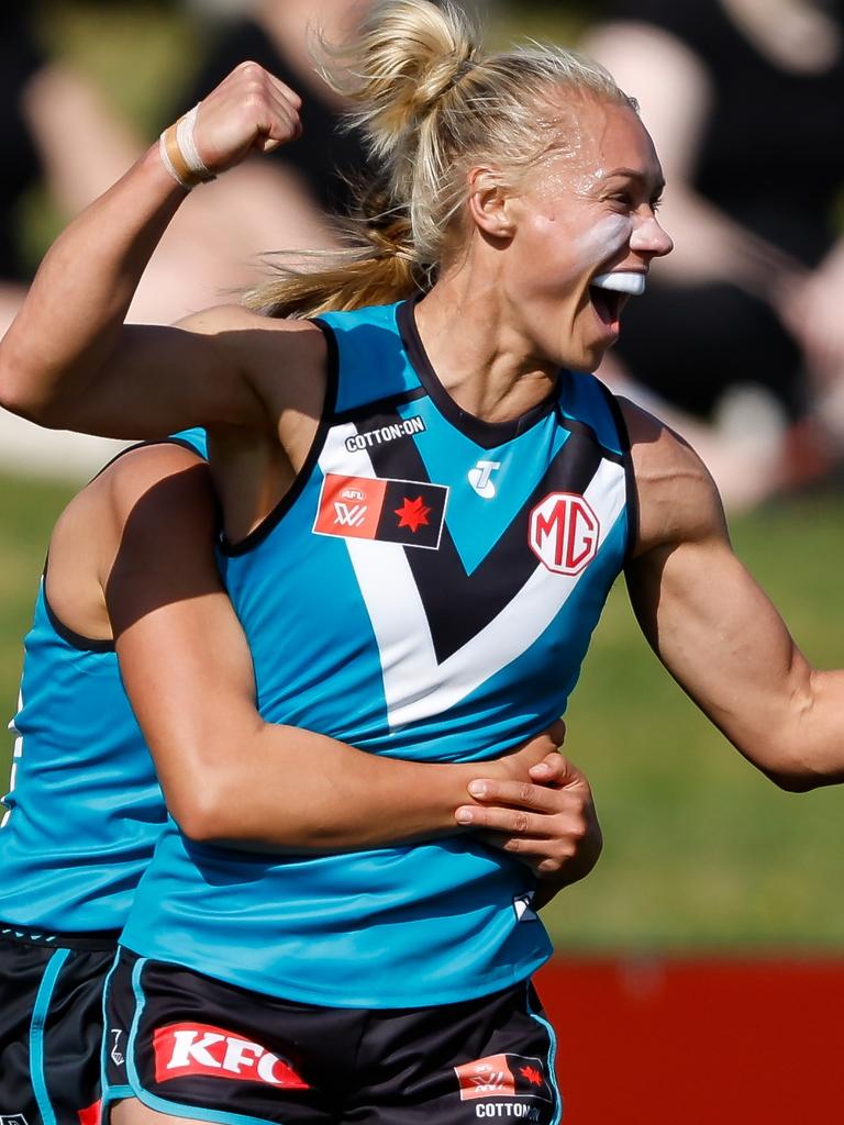 A trailblazer for women’s footy, Phillips’ list of achievements is extensive. Picture: Dylan Burns/AFL Photos