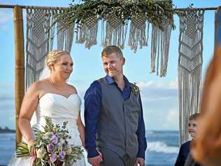 Lachlan and Alisha Summers went to high school together but finally found their connection when reintroduced by a mutual friend at a new years eve party many years later where their love story began. Picture: Marc Stapelberg