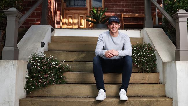 Tim Paine relaxing at his Hobart home last year Picture: Nikki Davis-Jones