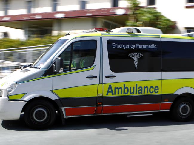 Ambulance and Hospital staff moving patients from the old Gold Coast Hospital at Southport to the new Gold Coast University Hospital