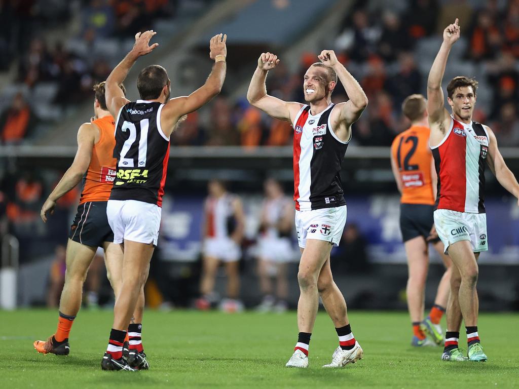 St. Kilda overcame GWS to record their fifth win of the 2022 season. Picture: <span>Cameron Spencer/AFL Photos/Getty Images</span>