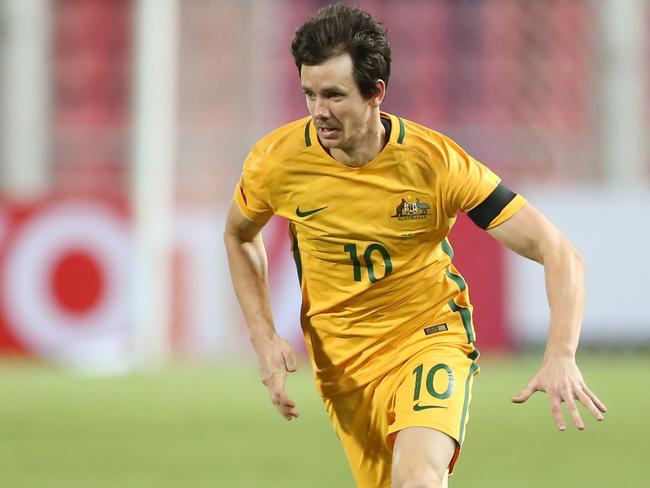 Robbie Kruse. The Socceroos Vs Thailand at Rajamangala Stadium in Bangkok. Pic Jono Searle.