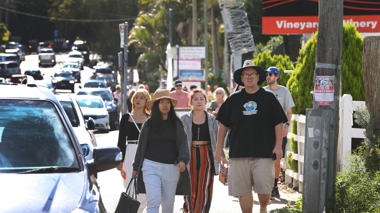 Crowds at Gallery Walk.. Picture Glenn Hampson