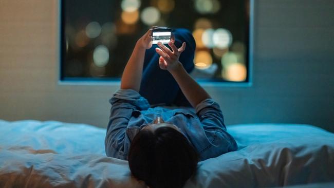 The evidence behind the belief phones before bed are bad for our sleep is mixed. Picture: iStock