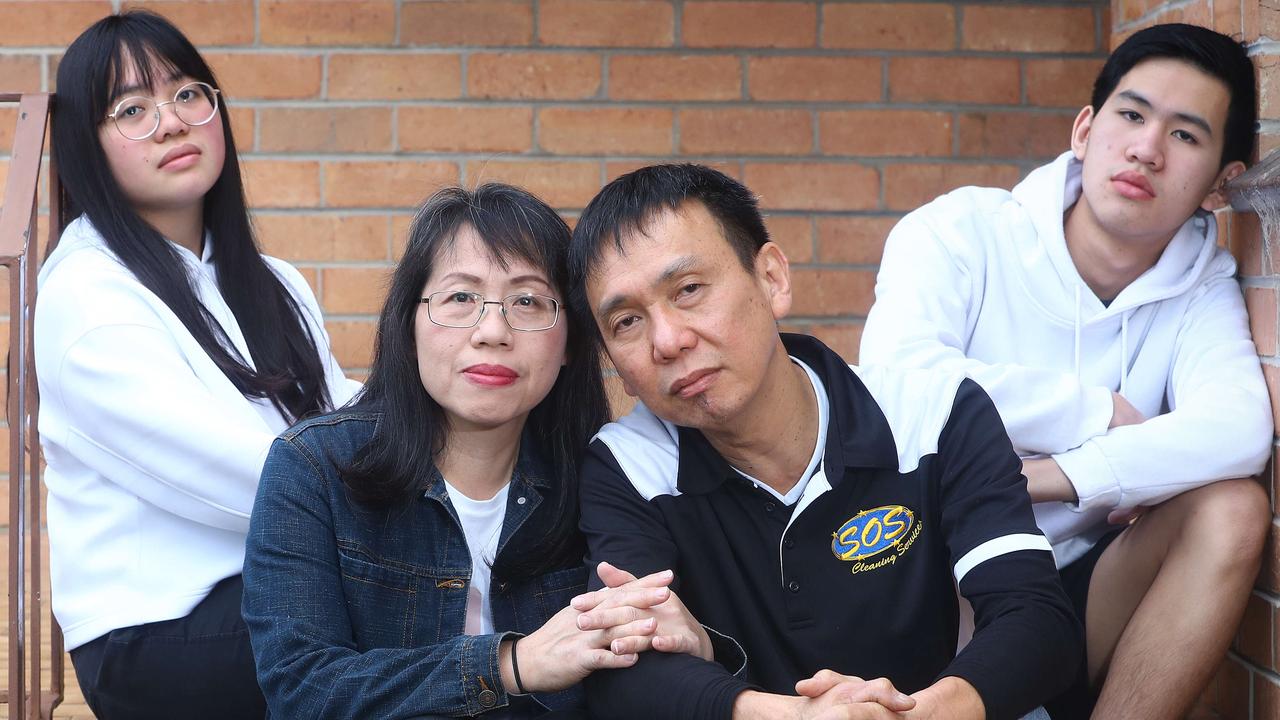 Malaysian family Des and Jacqui Low and their children Daphne and Joab faced deportation. Picture: Glenn Ferguson