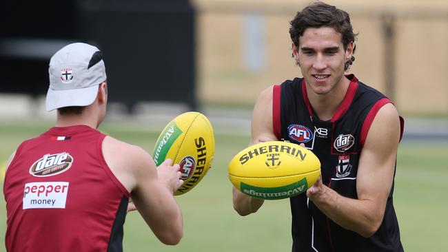 King in action at St Kilda training. Picture: Michael Klein