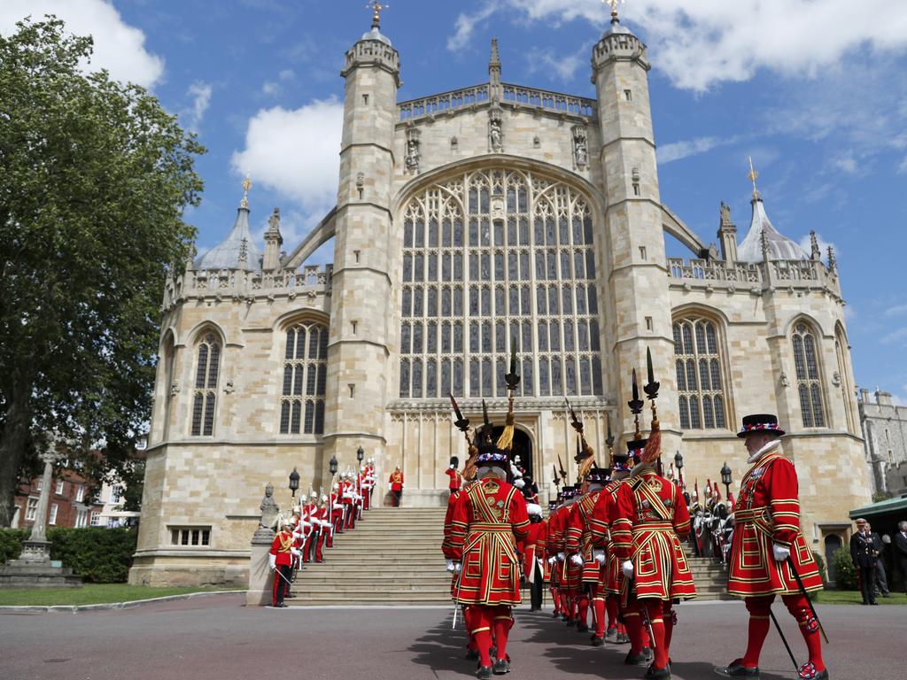 Soldiers at the ceremony. Pictures: Getty Images