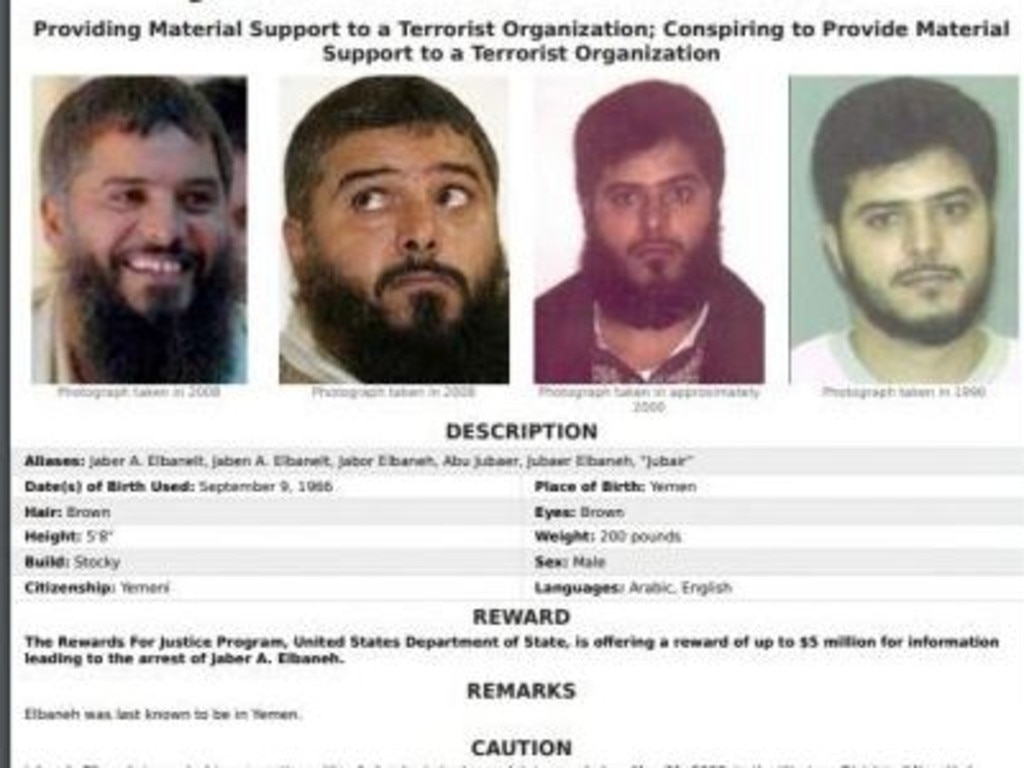 FBI’s list of most wanted terrorists | The Advertiser