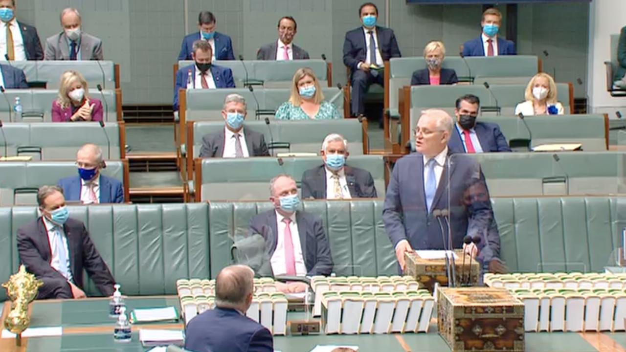 Mr Morrison addressing the House.