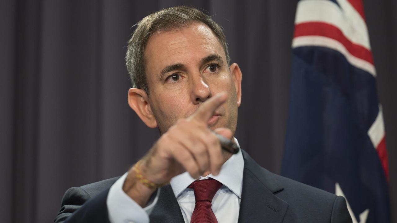 Federal Treasurer Jim Chalmers at a press conference on Friday at Parliament House in Canberra. Picture: NCA NewsWire / Martin Ollman