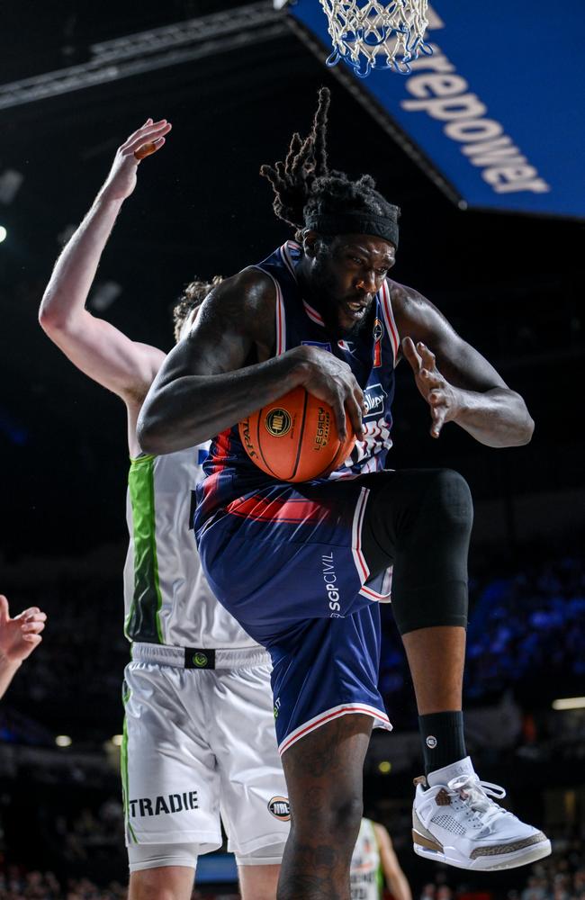 Acelaide 36ers import Montrezl Harrell has made an instant impact at the club, and in the NBL. Picture: Getty Images