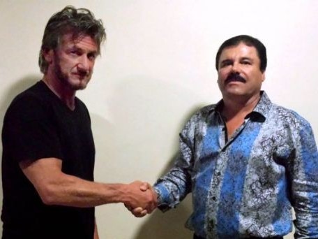 Sean Penn was criticised for meeting the alleged Mexican drug lord after his second escape from prison. Picture: Rolling Stone