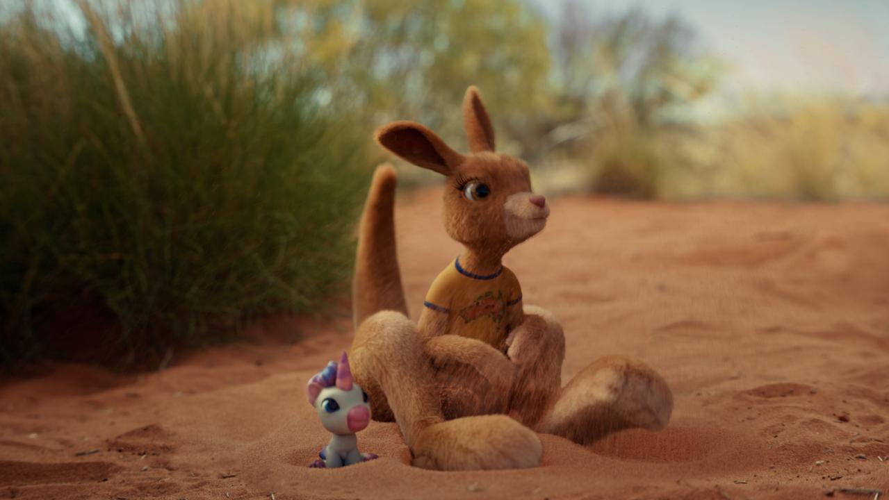 Ruby the roo is voiced by Aussie actress Rose Byrne.