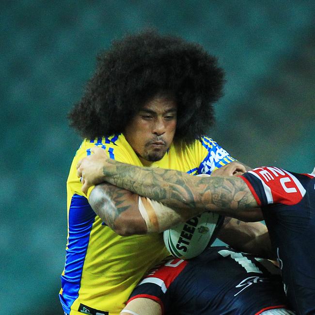 Fuifui Moimoi had great hair, a great name and a great attitude. Picture: Mark Evans