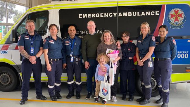 Caireann Gildea’s family reunited with the Point Cook paramedics who tried to save her life.