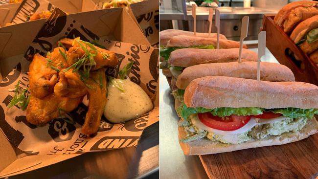 Adelaide Oval’s new buffalo wings and gourmet rolls.