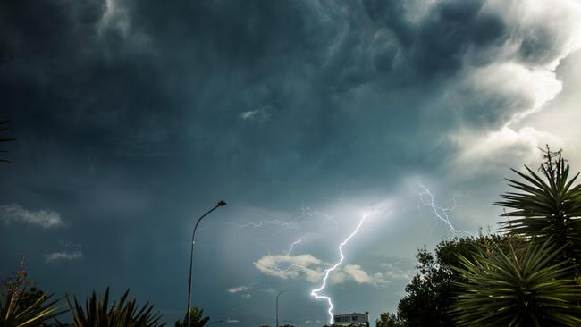 Wild storms hit Sippy Downs. Photo: Mitchell Roberts