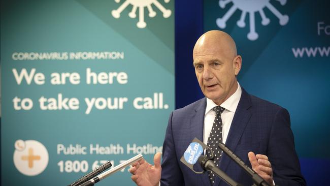 Tasmanian Premier Peter Gutwein during a coronavirus press conference in Hobart. Picture Chris Kidd