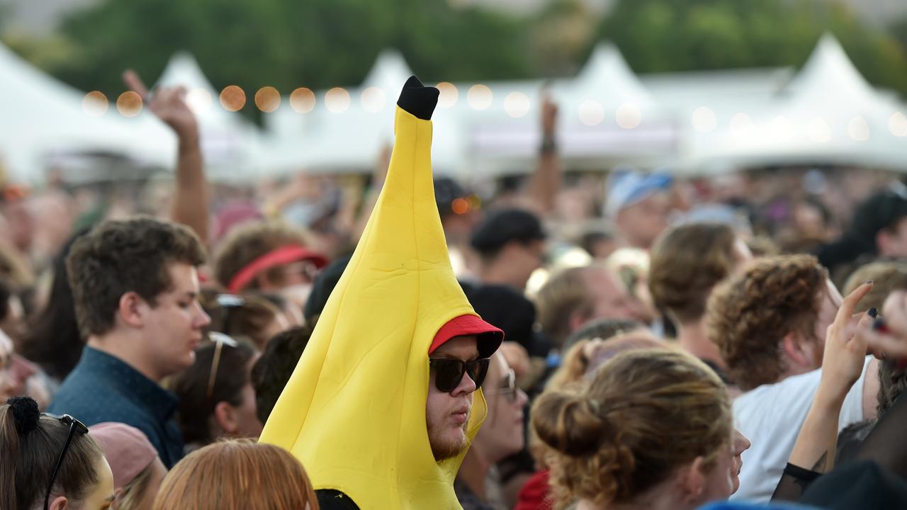 Townsville Groovin the Moo. Part of the crowd in front of the main stage. Picture: Evan Morgan