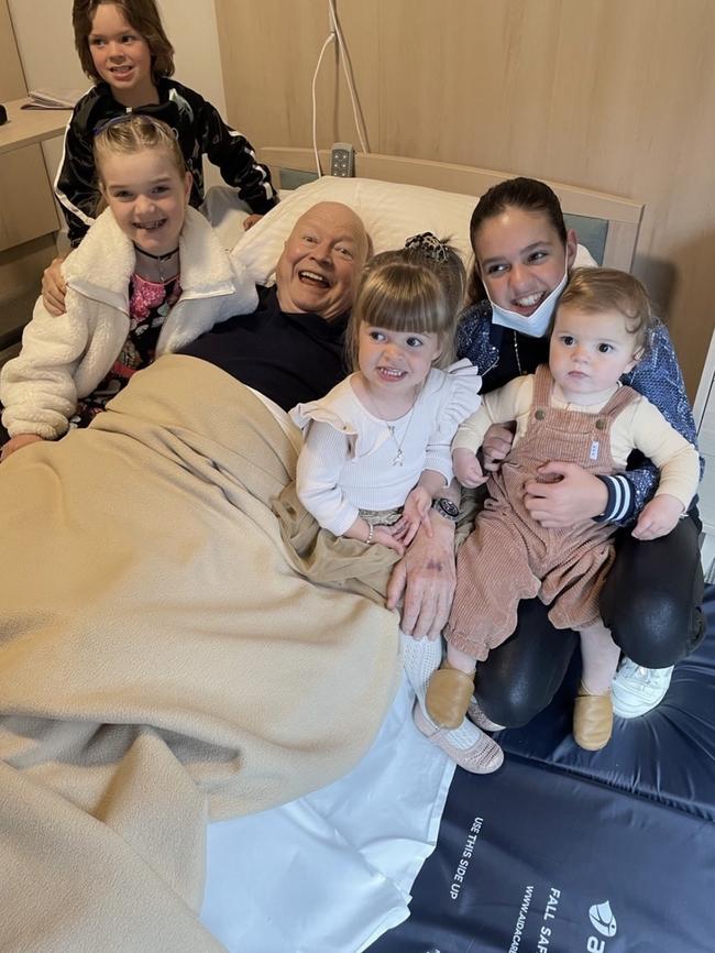 Bert Newton with five of his six grandchildren. Pic: Instagram