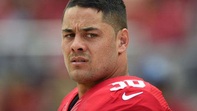 Jarryd Hayne pictured during his stint with the San Francisco 49ers.