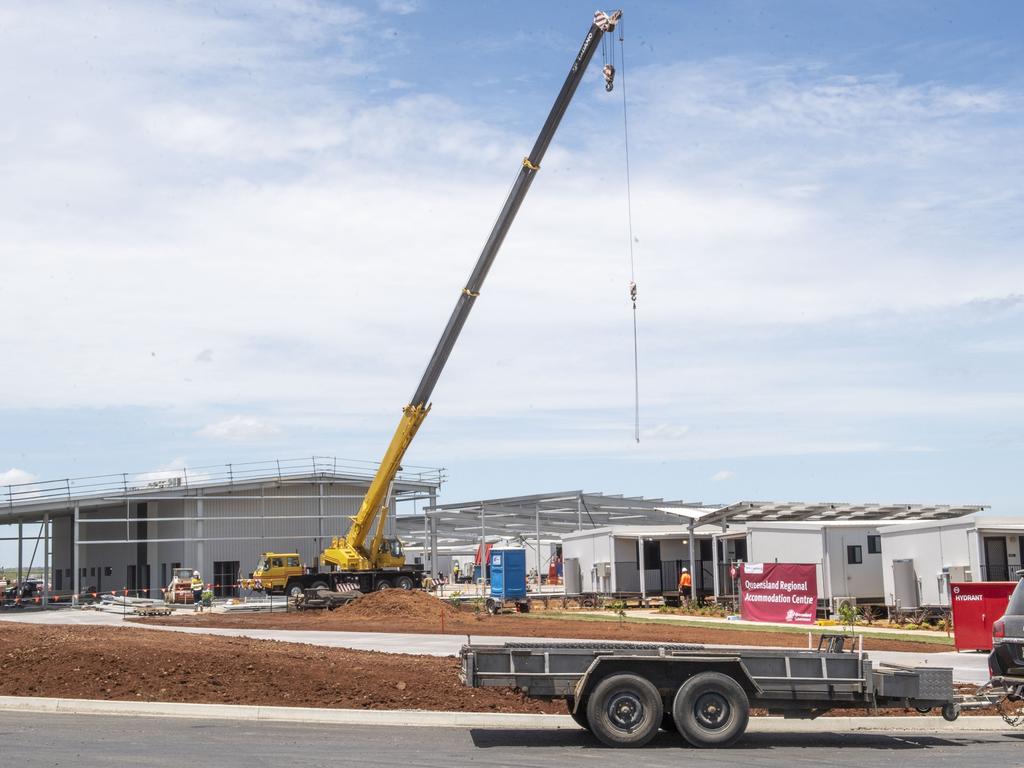 The quarantine hub at Wellcamp Airport. Picture: Nev Madsen