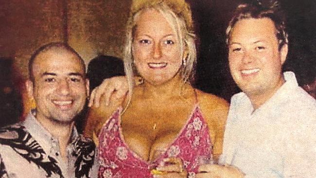 Nicola Gobbo pictured with Gangland boss Carl Williams and underworld hitman Andrew `Benji’ Veniamin. She is hosting the Crown Casino christening of Williams’ daughter, Dhakota.